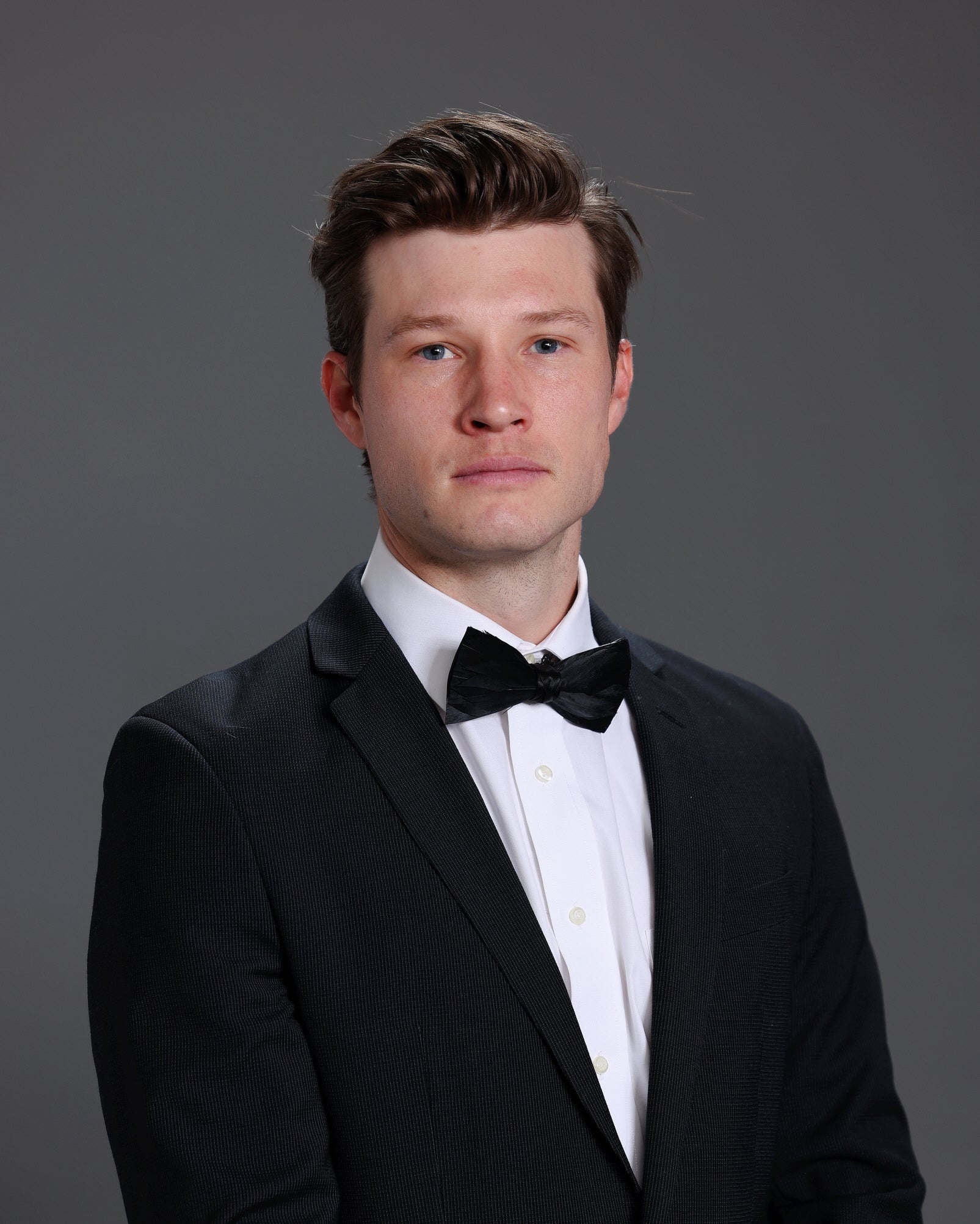 Double Black Feathered Bow Tie