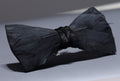 Double Black Feathered Bow Tie